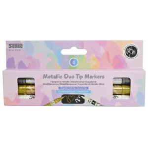 Metallic-Marker mit Doppelspitze, 3 Farben - Duo-Tip Metallic-Marker mit Doppelspitze, 3 Farben - Duo-Tip