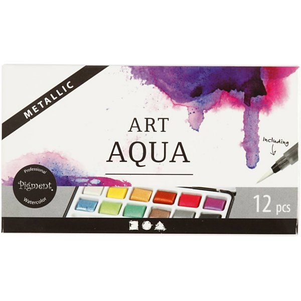 Art Aqua Aquarellfarben - Metallicfarben - 12 Stk Art Aqua Aquarellfarben - Metallicfarben - 12 Stk