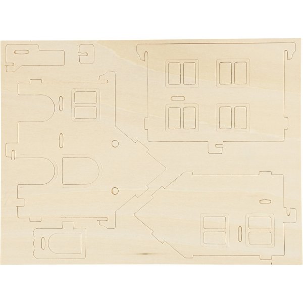 3D-Konstruktionsfigur - Haus mit Veranda 3D-Konstruktionsfigur - Haus mit Veranda