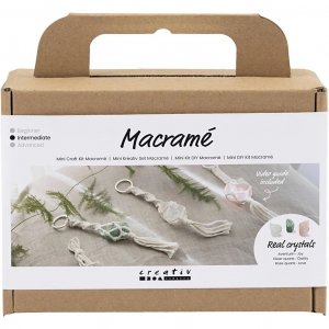 Mini-DIY-Kit - Makramee-Schlüsselanhänger aus Kristall Mini-DIY-Kit - Makramee-Schlüsselanhänger aus Kristall