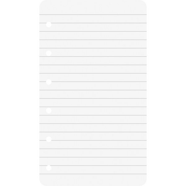 Nachfllpackung fr Ringbuch - 7,4 x 12,8 cm (50 Seiten) - liniert