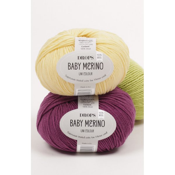 Drops Baby Merino-Garn - 50 g (ca. 40 verschiedene Farben zur Auswahl) Drops Baby Merino-Garn - 50 g (ca. 40 verschiedene Farben zur Auswahl)
