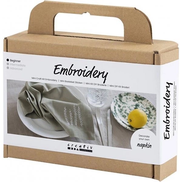 Mini DIY Kit Stickerei, Serviette Mini DIY Kit Stickerei, Serviette