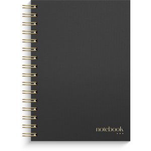 Notizbuch, A5, schwarz, gepunktet, Spiralbindung Notizbuch, A5, schwarz, gepunktet, Spiralbindung