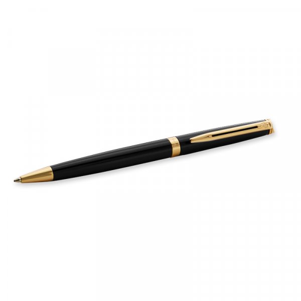 Kugelschreiber Waterman Hmisphre - Black Gold Trim - Mittelblau