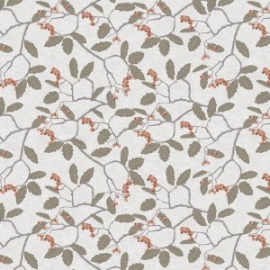 Wachstuch PVC Zweig - Leinen/Grn