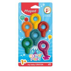 Das Buntstiftset - Maped - Baby-Kunststoffmalstifte im 6er-Pack Das Buntstiftset - Maped - Baby-Kunststoffmalstifte im 6er-Pack