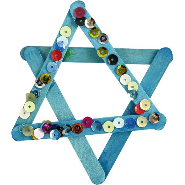 Glitzer und Holzstbchen - gemischte Farben