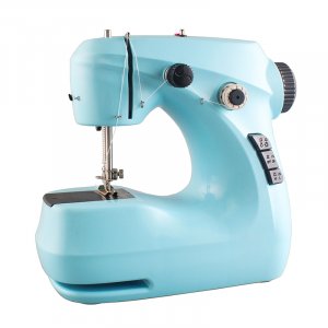 Mini-Nähmaschine mit Fußpedal und LED-Beleuchtung FHSM-211 blau Mini-Nähmaschine mit Fußpedal und LED-Beleuchtung FHSM-211 blau