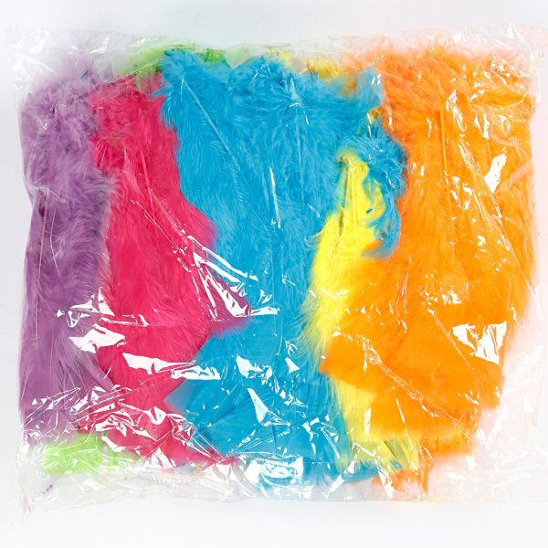 Daunen auf Stahldraht - verschiedene Farben - 144 x 3 Stk Daunen auf Stahldraht - verschiedene Farben - 144 x 3 Stk