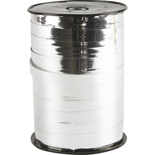 Geschenkkordel - Metallic-Silber - glänzend - 250 m Geschenkkordel - Metallic-Silber - glänzend - 250 m