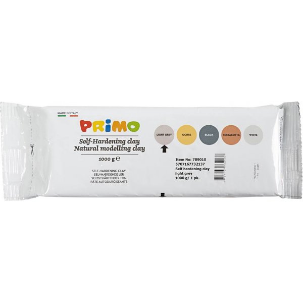 Selbsthärtender Ton - hellgrau - 1000 g Selbsthärtender Ton - hellgrau - 1000 g