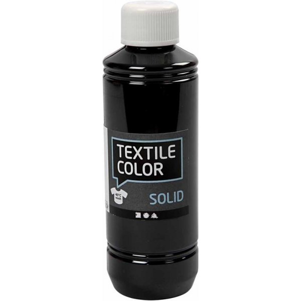 Textil Feste Textilfarbe - Schwarz - deckend - 250 ml Textil Feste Textilfarbe - Schwarz - deckend - 250 ml