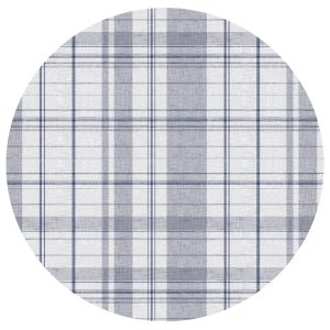 Runde Wachstuchplane mit Karomuster - Blau Runde Wachstuchplane mit Karomuster - Blau