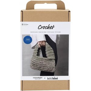 DIY Kit Häkeln, olivgrün, stabile Tasche DIY Kit Häkeln, olivgrün, stabile Tasche