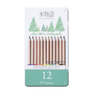 Tombow Ki-Monogatari Eco Buntstifte in Metallbox, 12er-Packung Tombow Ki-Monogatari Eco Buntstifte in Metallbox, 12er-Packung