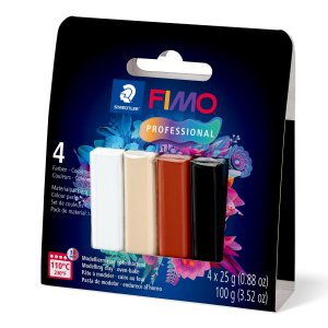 Ofenhärtende Modelliermasse FIMO Professional Naturfarben 100 g - 4 Farben Ofenhärtende Modelliermasse FIMO Professional Naturfarben 100 g - 4 Farben