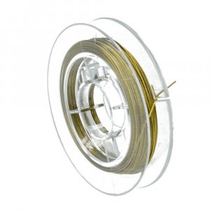 Schmuckfaden 0,38 mm - Gold 10 m Nylonmantel Schmuckfaden 0,38 mm - Gold 10 m Nylonmantel