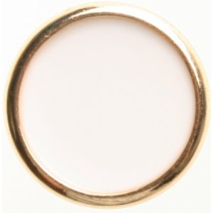 Knopf Rund 1 Loch 11 mm 5 Stück - Perlmutt mit Goldring Knopf Rund 1 Loch 11 mm 5 Stück - Perlmutt mit Goldring
