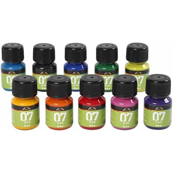 A-Color Glas - gemischte Farben - 10 x 30 ml