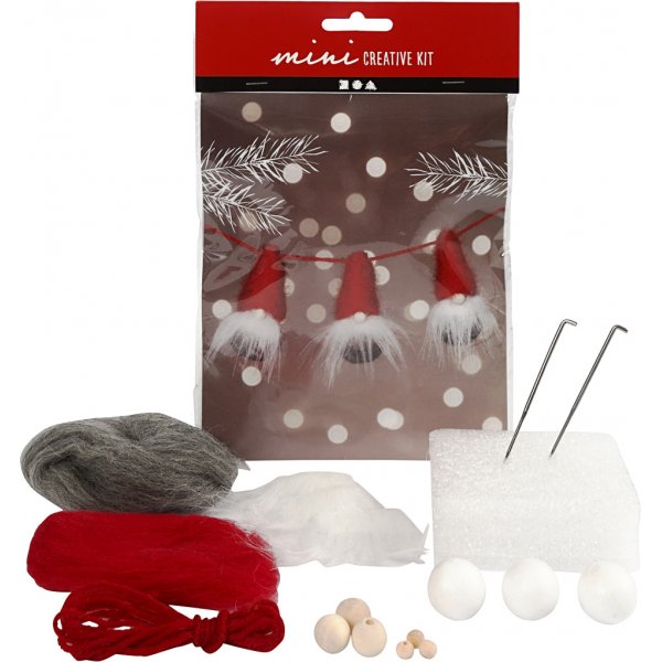 Mini-DIY-Kit - Weihnachtsmänner an einer Schnur Mini-DIY-Kit - Weihnachtsmänner an einer Schnur