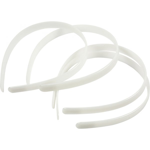Diadem - 13 mm - weiß - 5 Stk Diadem - 13 mm - weiß - 5 Stk