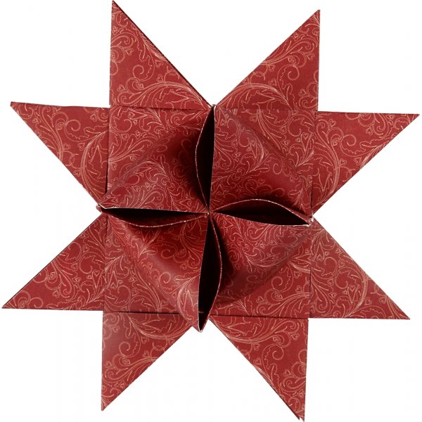 Sternstreifen - rot - weiß - Ø18 cm - 40 Streifen Sternstreifen - rot - weiß - Ø18 cm - 40 Streifen