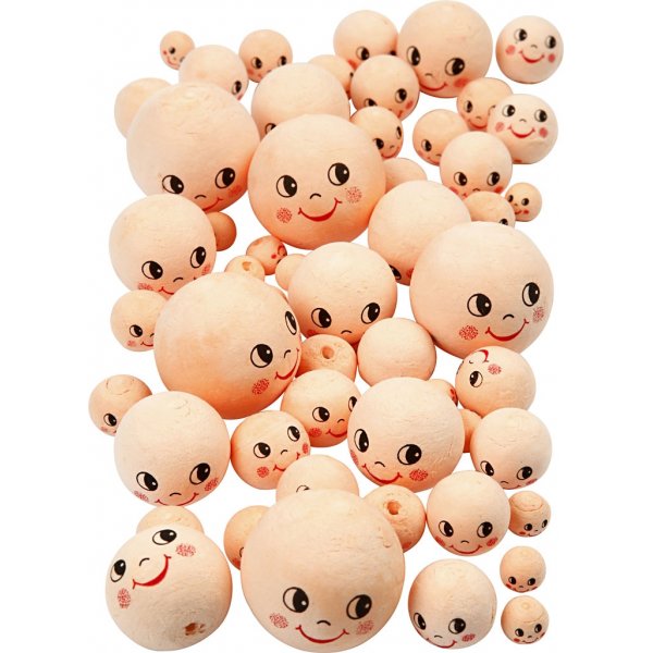 Köpfe - Elfenbein - Ø12+18+22+30+40 mm - 100 Stk Köpfe - Elfenbein - Ø12+18+22+30+40 mm - 100 Stk