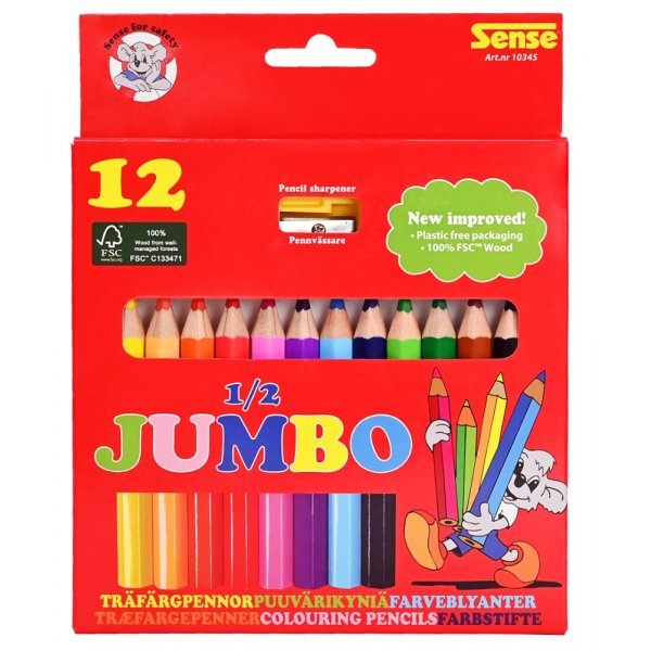 Buntstifte 1/2 Jumbo Sense - 12 Bleistifte Buntstifte 1/2 Jumbo Sense - 12 Bleistifte