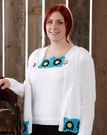 Strickmuster - Strickjacke und Oberteil mit Häkelquadraten Strickmuster - Strickjacke und Oberteil mit Häkelquadraten