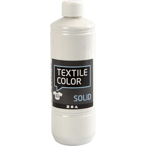 Textil Feste Textilfarbe - deckend wei - deckend - 500 ml