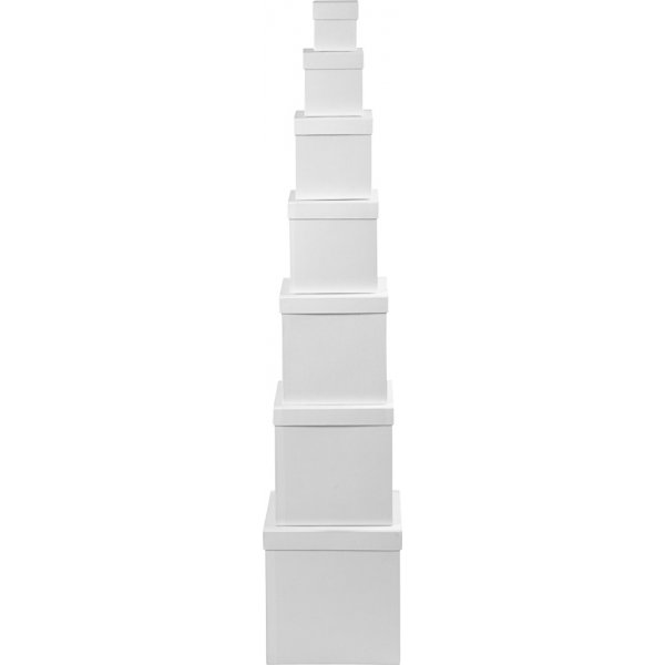 Boxen - weiß - quadratisch - 7 Stk Boxen - weiß - quadratisch - 7 Stk