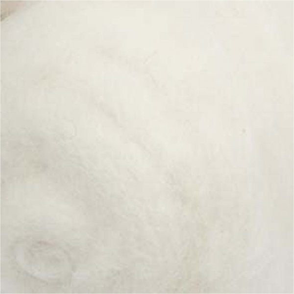 Kardierte Wolle - weiß - 100 g Kardierte Wolle - weiß - 100 g