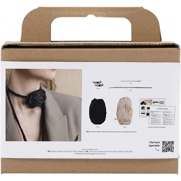 Mini DIY Kit Häkeln, Tasche mit Rose Mini DIY Kit Häkeln, Tasche mit Rose