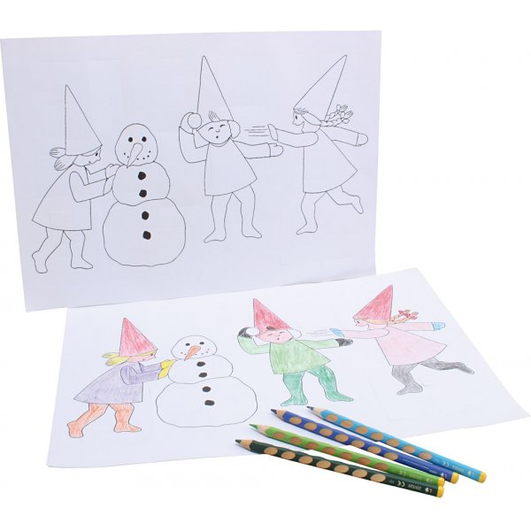 Weihnachtskalender mit Elfen bei Schneeballschlachten - weiß - A3 - 30 Stk Weihnachtskalender mit Elfen bei Schneeballschlachten - weiß - A3 - 30 Stk