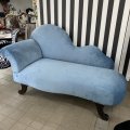 Kundenbild Polyestersamt 150 cm - Taubenblau