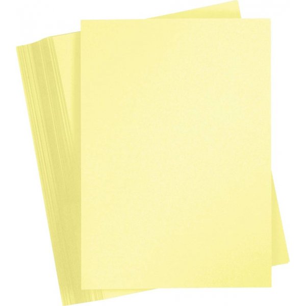 Farbiger Karton - hellgelb - A4 - 180 g - 100 Blatt
