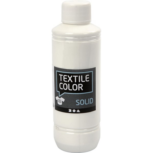 Textil Feste Textilfarbe - wei� - deckend - 250 ml