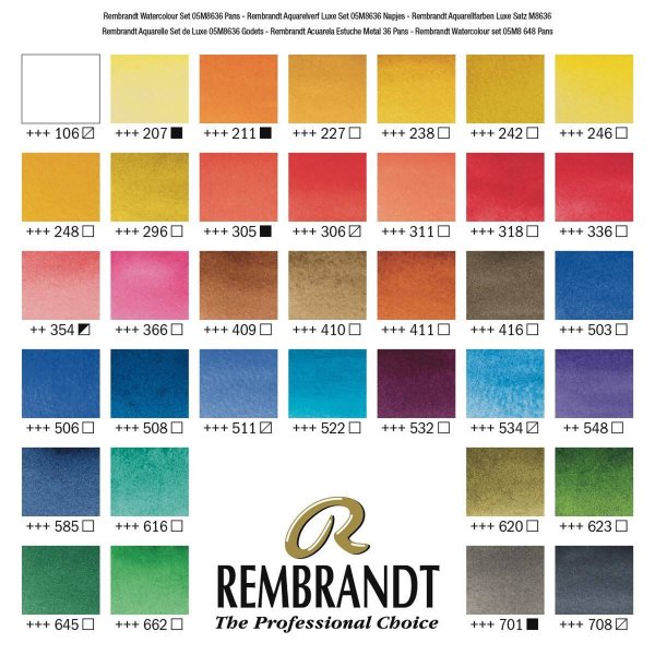 Rembrandt Aquarell De Luxe Set (36 Farben 1/2 Tasse) Rembrandt Aquarell De Luxe Set (36 Farben 1/2 Tasse)