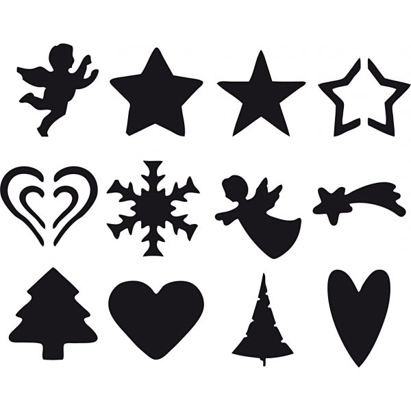 Stanzer - Weihnachtsmotiv - 12 Stk Stanzer - Weihnachtsmotiv - 12 Stk