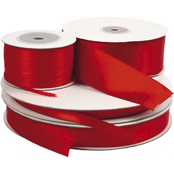 Satinband - Rot - B3 mm - 100 m Satinband - Rot - B3 mm - 100 m
