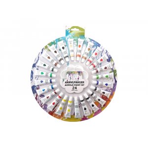 Runde Acrylplatte in Farbe, 24 x 12 ml Runde Acrylplatte in Farbe, 24 x 12 ml