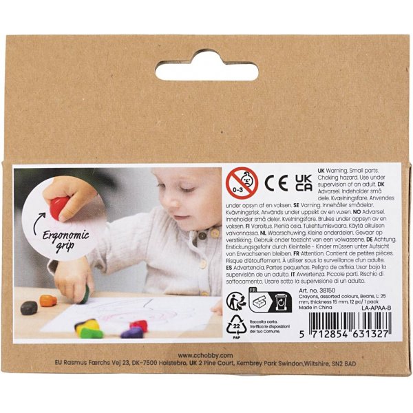 Buntstifte - gemischte Farben - Bohnen - 12 Stk Buntstifte - gemischte Farben - Bohnen - 12 Stk