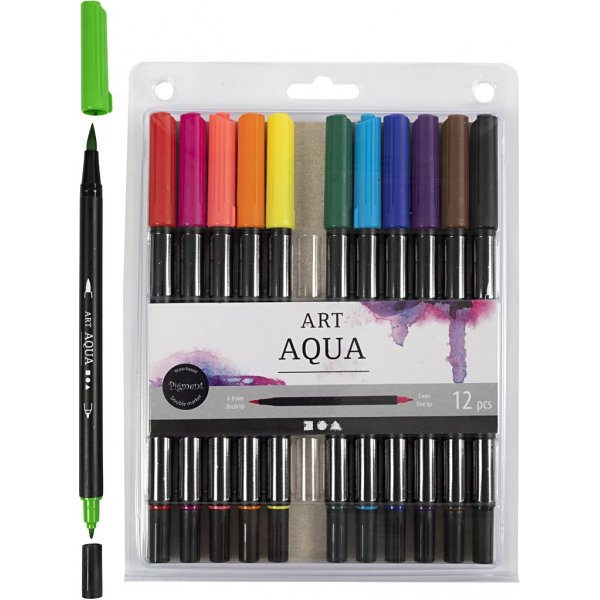 Aquarellmarker - Standardfarben - 12 Stk Aquarellmarker - Standardfarben - 12 Stk
