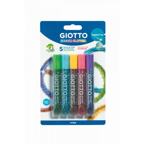 Giotto Glitzerkleber - 5er-Pack Konfetti