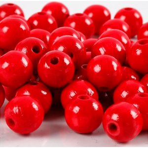 Holzperlen - Ø12 mm - rot Holzperlen - Ø12 mm - rot