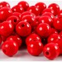 Holzperlen - 12 mm - rot