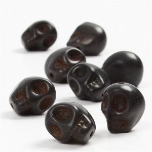 Howlith-Perlen schwarz 12 mm - 32 Stück. Howlith-Perlen schwarz 12 mm - 32 Stück.