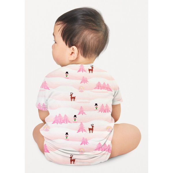 Gemusterter Jersey 145 cm - Winterland - Rosa Gemusterter Jersey 145 cm - Winterland - Rosa