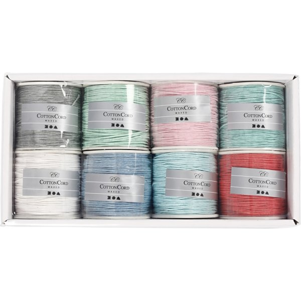 Baumwollschnur - gemischte leuchtende Farben - 8x40 m Baumwollschnur - gemischte leuchtende Farben - 8x40 m